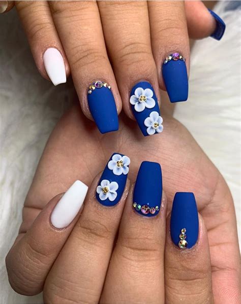 blue manicure ideas|pictures of blue nails.